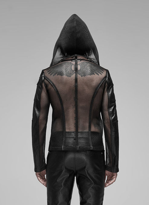 Meshjacke mit Kapuze