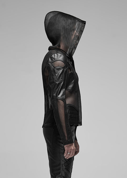 Meshjacke mit Kapuze