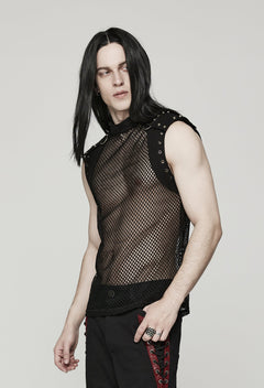 Netzshirt mit Nieten