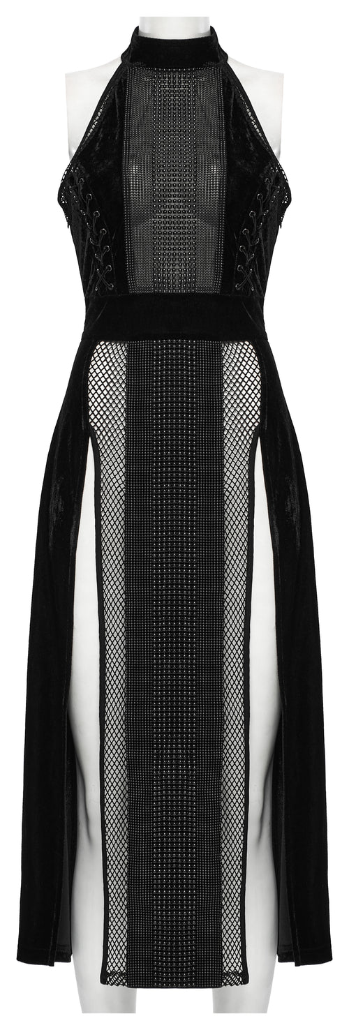 Meshkleid mit Beinausschnitt