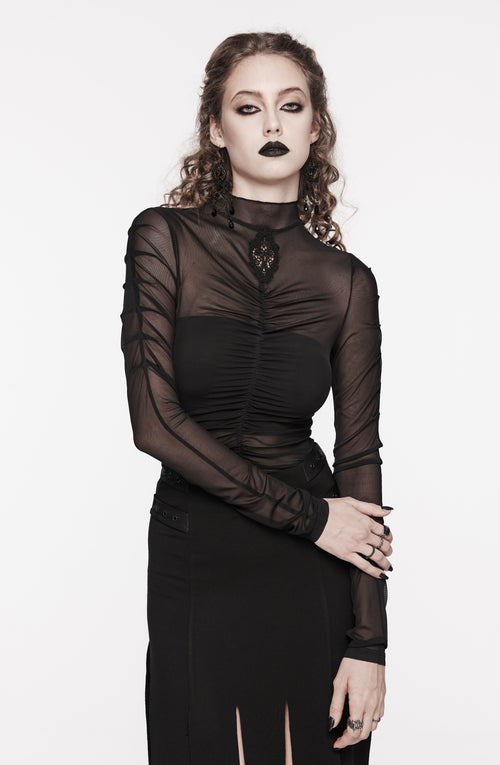 Gerafftes Meshoberteil