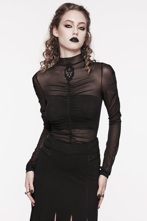 Gerafftes Meshoberteil