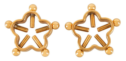 Nipple clamps screwable gold