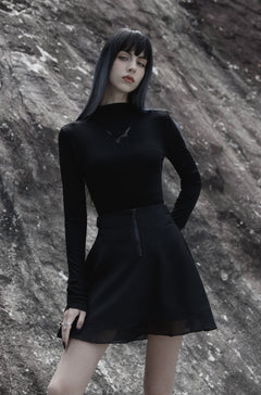 Ausgestellter Rock mit Netz