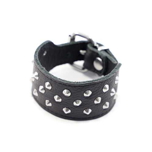 Leather studded bracelet