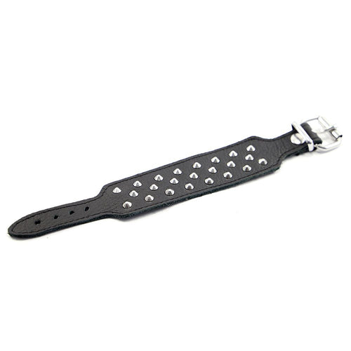 Leather studded bracelet