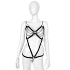 Leder Riemenbody mit Ketten