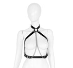 Leder Harness Silber