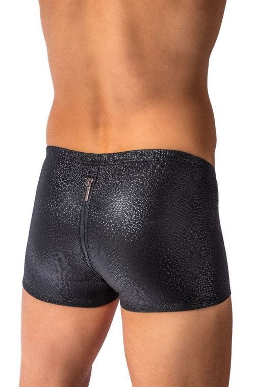 Glänzende Shorts mit Reißverschluss