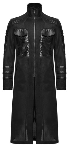 Leicht transparenter Mantel mit Stehkragen