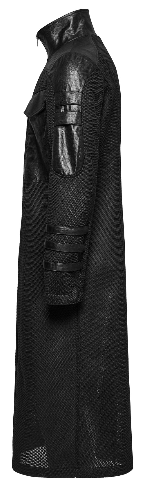 Leicht transparenter Mantel mit Stehkragen