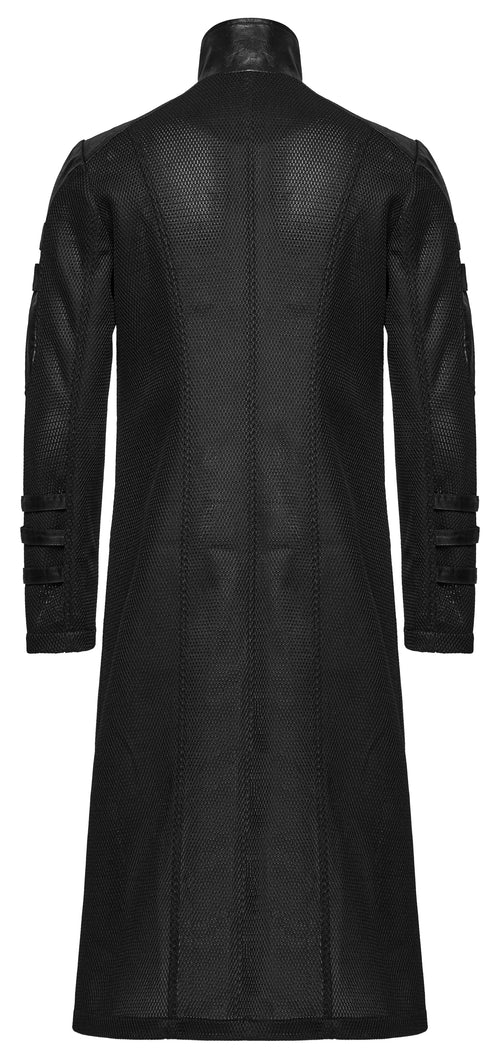 Leicht transparenter Mantel mit Stehkragen