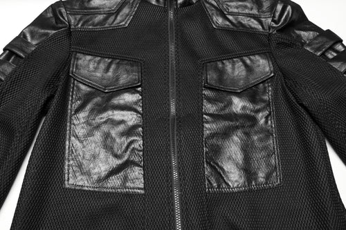 Leicht transparenter Mantel mit Stehkragen