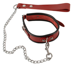 Leather collar with leash SET