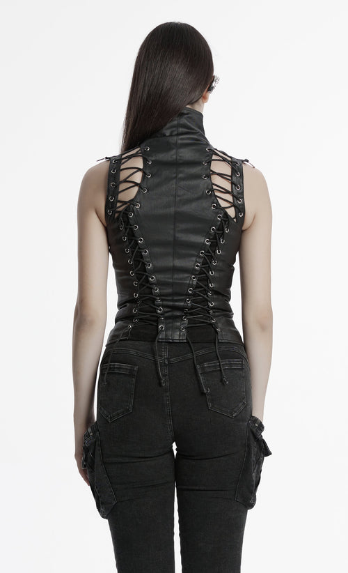 Brustfreies Top mit Schnürung