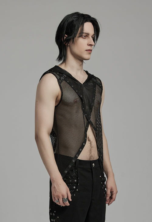 Netzshirt mit Kapuze