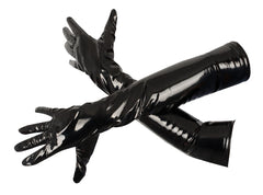 Patent leather gloves