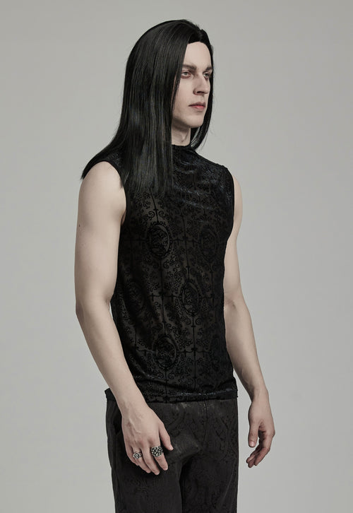 Meshtop Ärmellos mit Muster