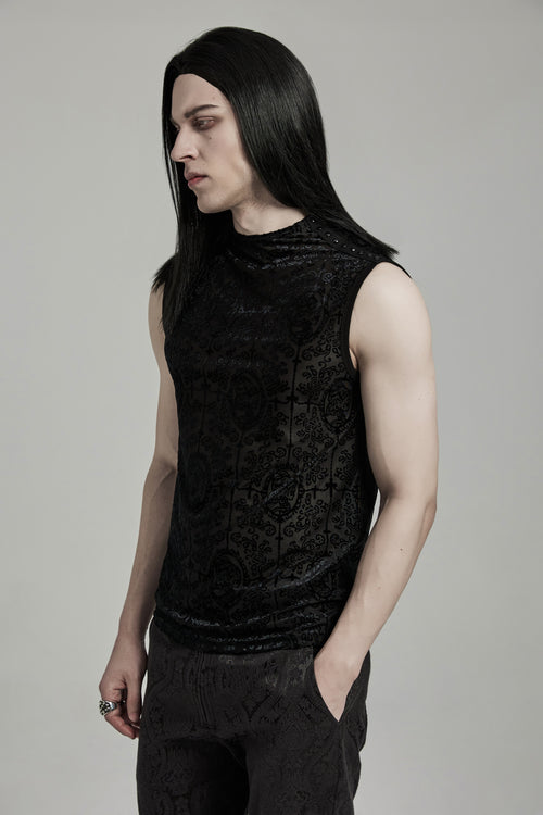 Meshtop Ärmellos mit Muster