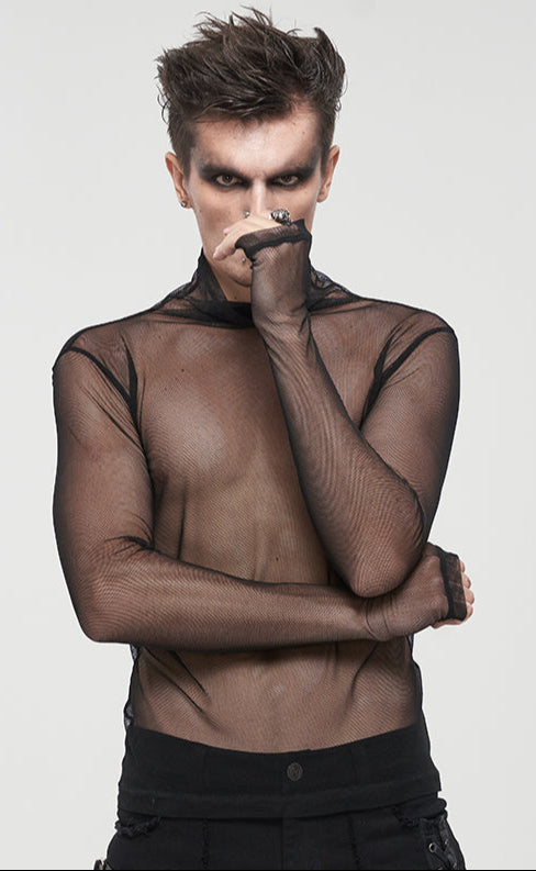 Mesh Langarmshirt