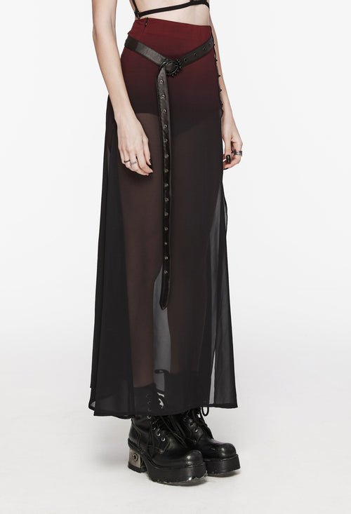 Maxirock mit Gürtel