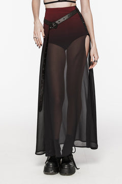 Maxirock mit Gürtel