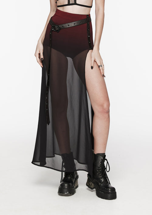 Maxirock mit Gürtel