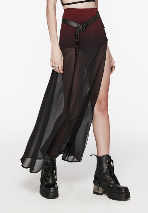 Maxirock mit Gürtel