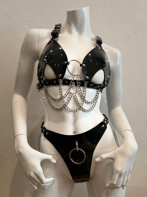 PVC Bra and String SET