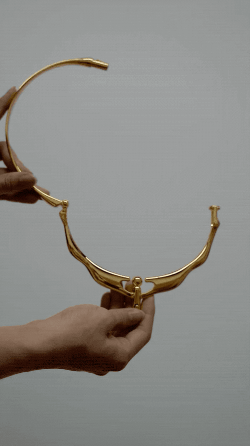 Bondage Metallhalsband & Fingerklemmen Set