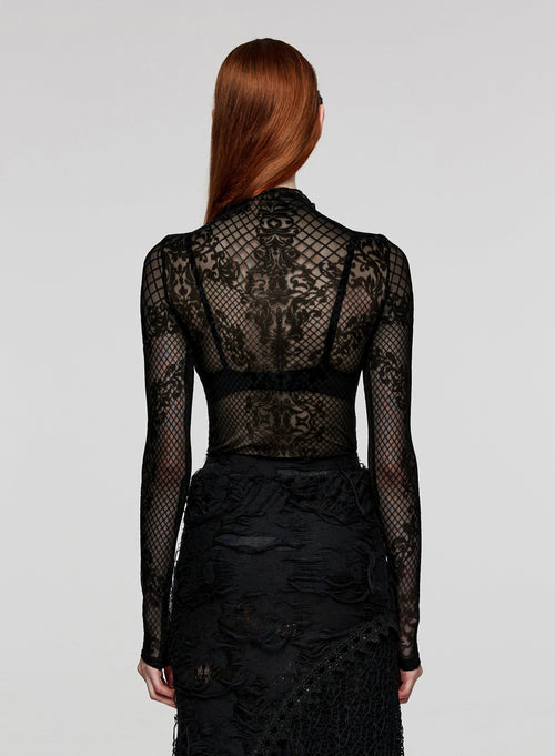 Gemustertes Langarmoberteil