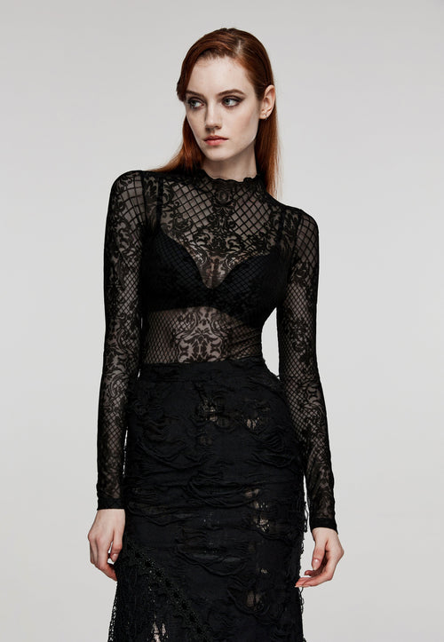 Gemustertes Langarmoberteil