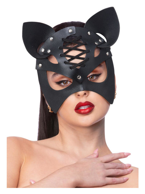 Faux leather mask kitty