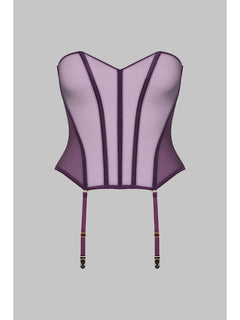 Mesh corset with suspenders