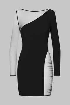 Asymmetrical dress long sleeve