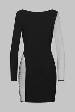 Asymmetrical dress long sleeve