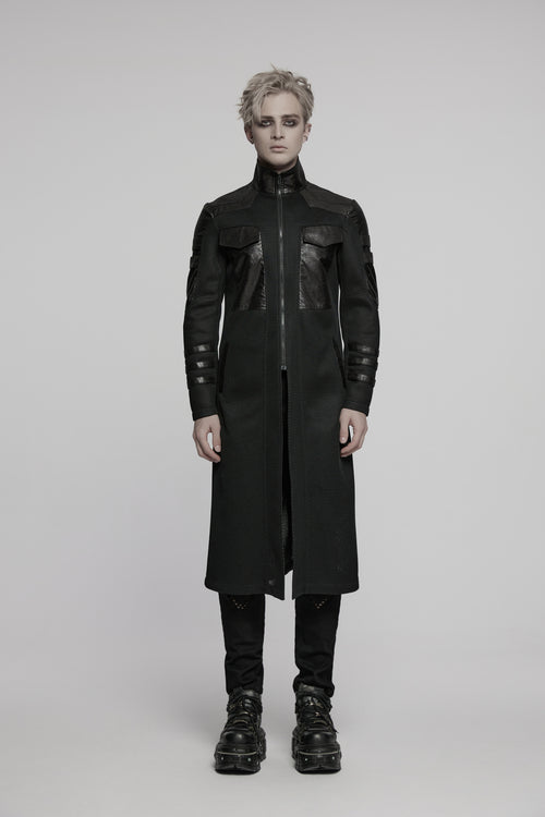 Leicht transparenter Mantel mit Stehkragen