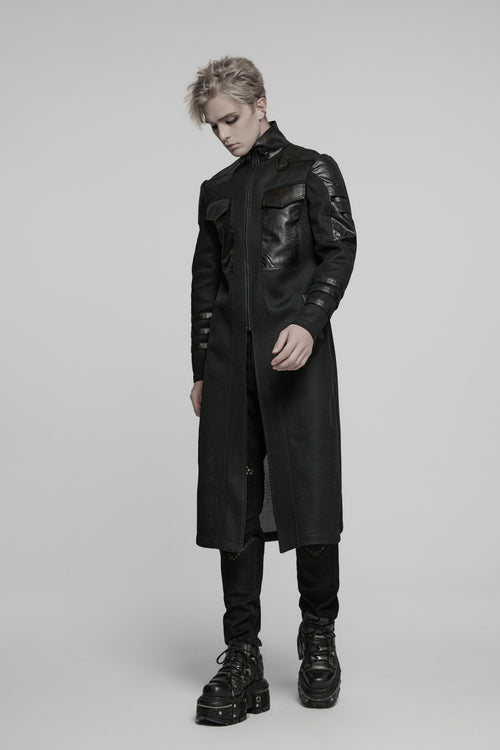 Leicht transparenter Mantel mit Stehkragen