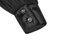 Samtbluse mit Bischofärmel