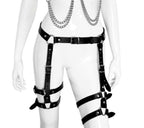 Real leather leg harness