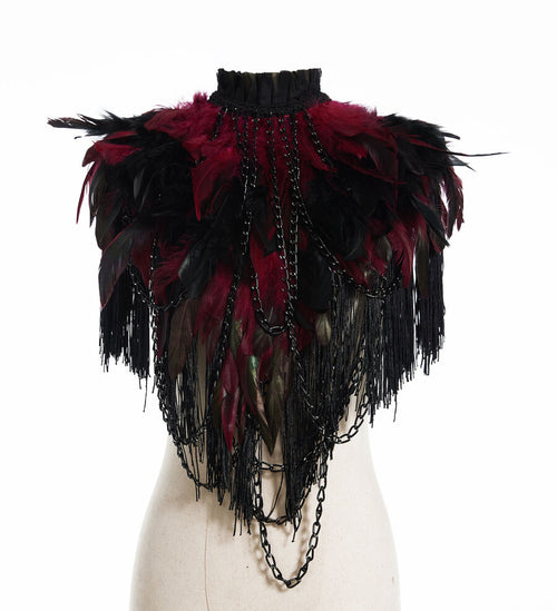 Feather jewelry bolero