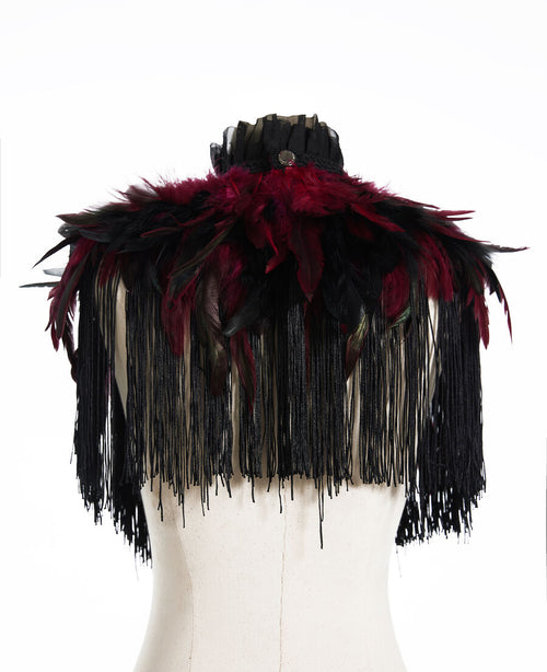 Feather jewelry bolero