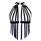 Leather harness with fringes