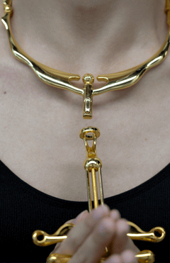 Bondage Metallhalsband & Fingerklemmen Set