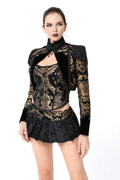 Jacquard bolero top