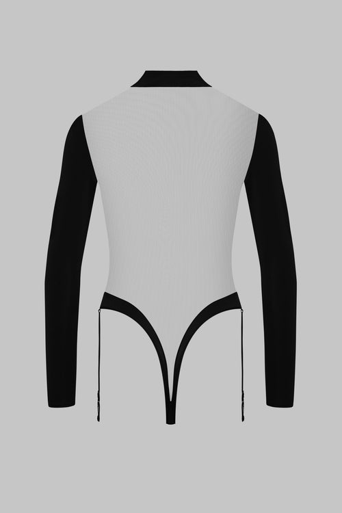 Langarm String Body Mit Mesh