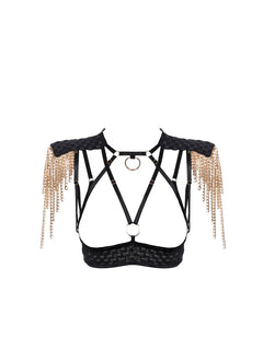 Harness Brustfrei mit Goldketten
