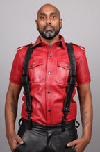 Leder Harness Hosenträger