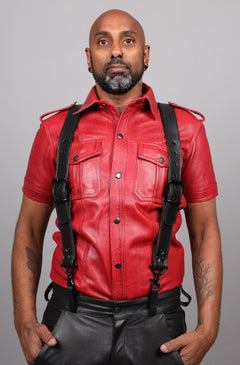 Leder Harness Hosenträger