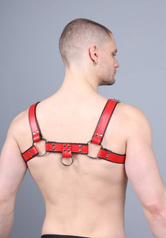 Leder Harness Rot